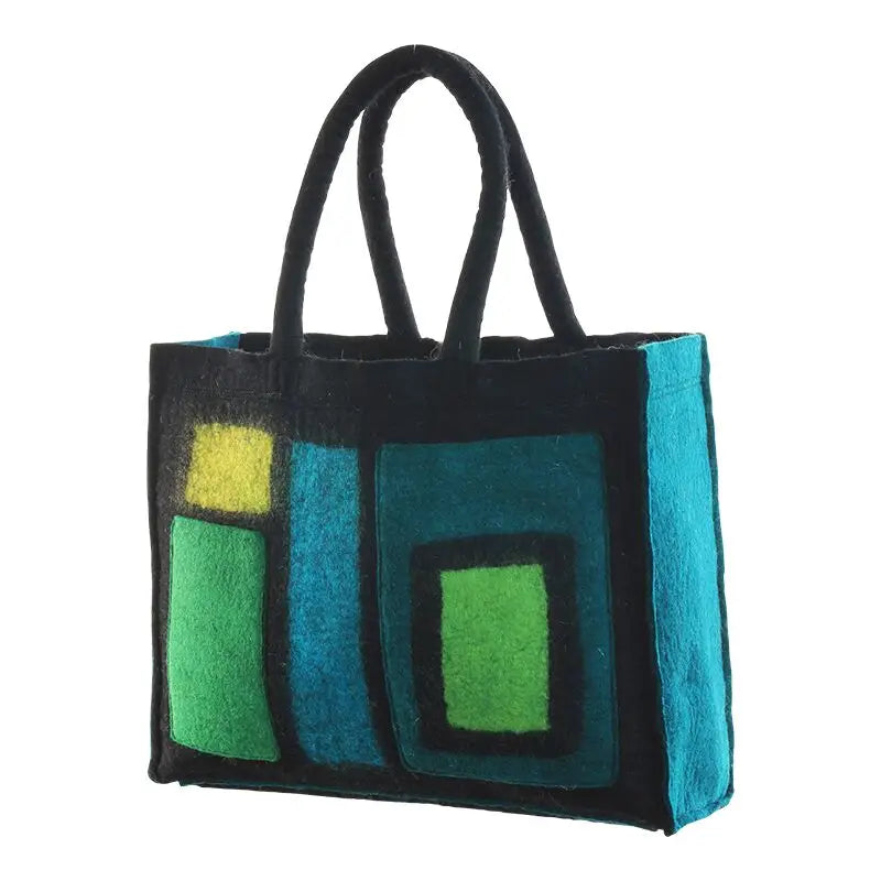 Bag Shopper Kelly in Hand Felted Wool Tote