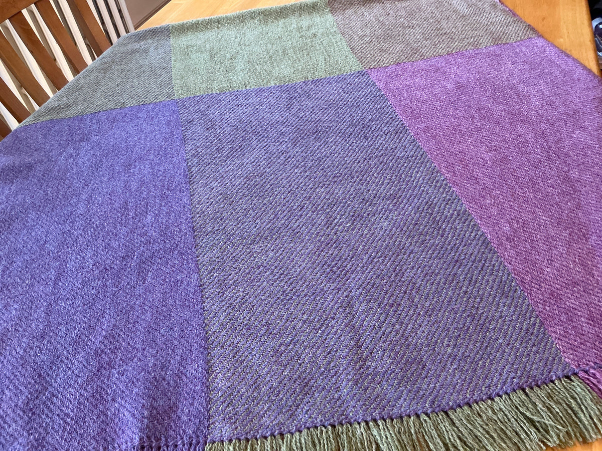 Wool throw in Spring Colors