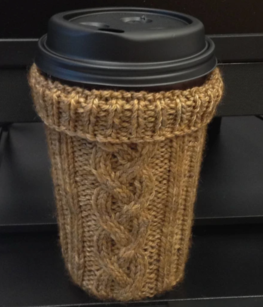 Class - Cabled Coffee Cozy