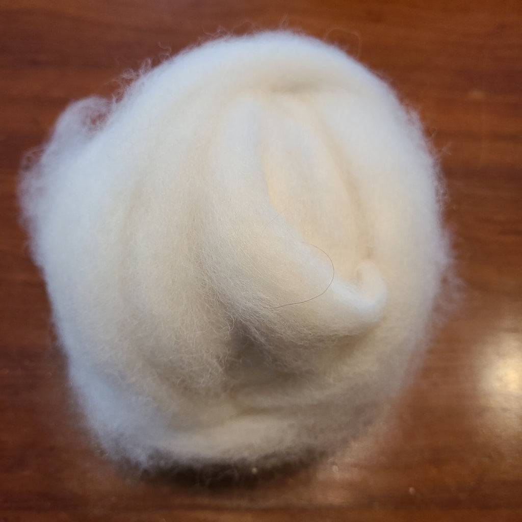 Lilybet Farm White Alpaca Roving